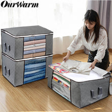 Load image into Gallery viewer, Foldable Storage Bag Clothes Organizer  Non-Woven Storage Box