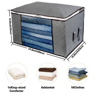 Foldable Storage Bag Clothes Organizer  Non-Woven Storage Box