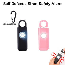Load image into Gallery viewer, Self Defense Siren Safety Alarm for Women Keychain with SOS LED Light