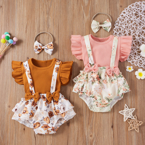 3 Colors Toddler Baby Girls Clothes Sets