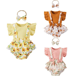 3 Colors Toddler Baby Girls Clothes Sets