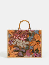 Load image into Gallery viewer, Random Floral Decor Straw Bag