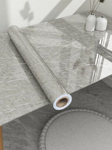 1roll Marble Print Waterproof Kitchen Sticker Self Adhesive Wall Paper For Kitchen