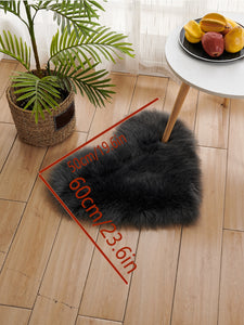 1pc Plush Heart Shaped Rug Heart Shaped Area Rug Plush Carpet For Living Room Bedroom