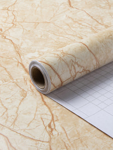 1roll Marble Print Waterproof Kitchen Sticker Self Adhesive Wall Paper For Kitchen