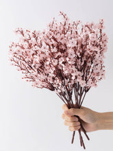 Charger l\&#39;image dans la visionneuse de la galerie, Cherry Blossoms Artificial Flowers Baby&#39;s Breath, Gypsophila Fake Flowers DIY Wedding Decoration Home Bouquet Faux Flowers Branch