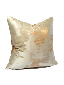 Luxury Chinese Style Pillowcase With Gold Foil Stamp Design, No Filling
