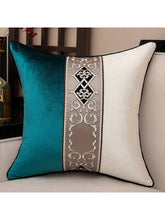 Load image into Gallery viewer, 1pc black white luxury embroidery velvet cushion cover 30x50 45x45 50x50 decorative patchwork high-end sofa pillow cover decor pillowcase