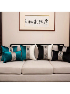 1pc black white luxury embroidery velvet cushion cover 30x50 45x45 50x50 decorative patchwork high-end sofa pillow cover decor pillowcase