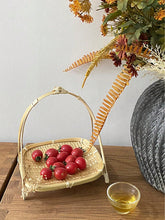 Load image into Gallery viewer, 1pc Weaving Baskets Rack Wicker Handwoven Fruit Bread Food Storage Tier Kitchen Decorate Round Square Plate Stand Container Bamboo Baskets Straw Weaving 1/2/3 Layer