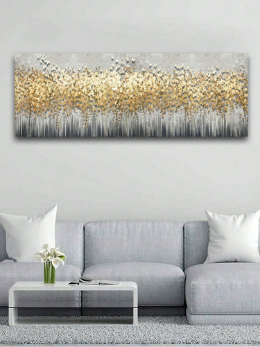 1pc Modern Gold Leaves Tree Forest Wall Art Canvas Paintings Poster Pictures Print For Living Room Bedroom Interior Home Decoration 50x150cm