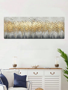 1pc Modern Gold Leaves Tree Forest Wall Art Canvas Paintings Poster Pictures Print For Living Room Bedroom Interior Home Decoration 50x150cm