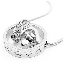 Load image into Gallery viewer, Forever Heart Pendant - White Gold  (Ships From USA)