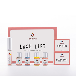 ICONSIGN Mini Eyelash Perm Kit lash lift Cilia extension perming Set with Pods Glue Curling and Nutritious Growth Treatments