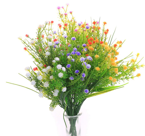 Artificial Flowers Babysbreath Fake Water Plants Bouquet 6 Bundle Fake Plants