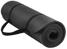 Load image into Gallery viewer, GoYoga All-Purpose 1/2-Inch Extra Thick High Density Anti-Tear Exercise Yoga Mat with Carrying Strap