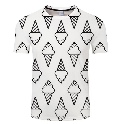 Black And White Ice Cream 3D T-Shirt