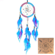 Load image into Gallery viewer, Dream Catcher Mini Amethyst Dream Catchers with Feathers Wall Decoration for Bedrooms Dia 4.7 (NO.014)