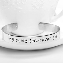 Charger l\&#39;image dans la visionneuse de la galerie, My Story Isnt Over Yet Engraved Bangle (Ships from USA)