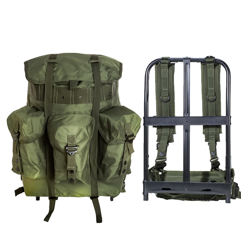 Medium Military Surplus Rucksack Alice Pack Army Survival Combat Field Backpack with Frame and Alice Butt Pack