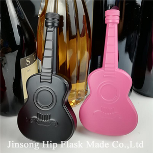4oz Stainless steel Guitar hip flask ,black /pink/ Sliver .color can be mixed