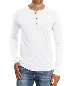 Non-Branded Men's Fashion Casual Slim Fit Long/Short Sleeve Henley T-Shirts Cotton Shirts