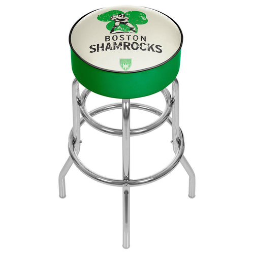 Boston Shamrocks Padded Swivel Bar Stool