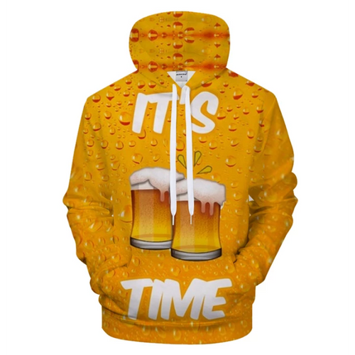 It's Beer Time 3D Sweatshirt Hoodie Pullover