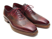Load image into Gallery viewer, Paul Parkman Men&#39;s Wingtip Oxford Goodyear Welted Bordeaux &amp; Camel (ID#087LX)
