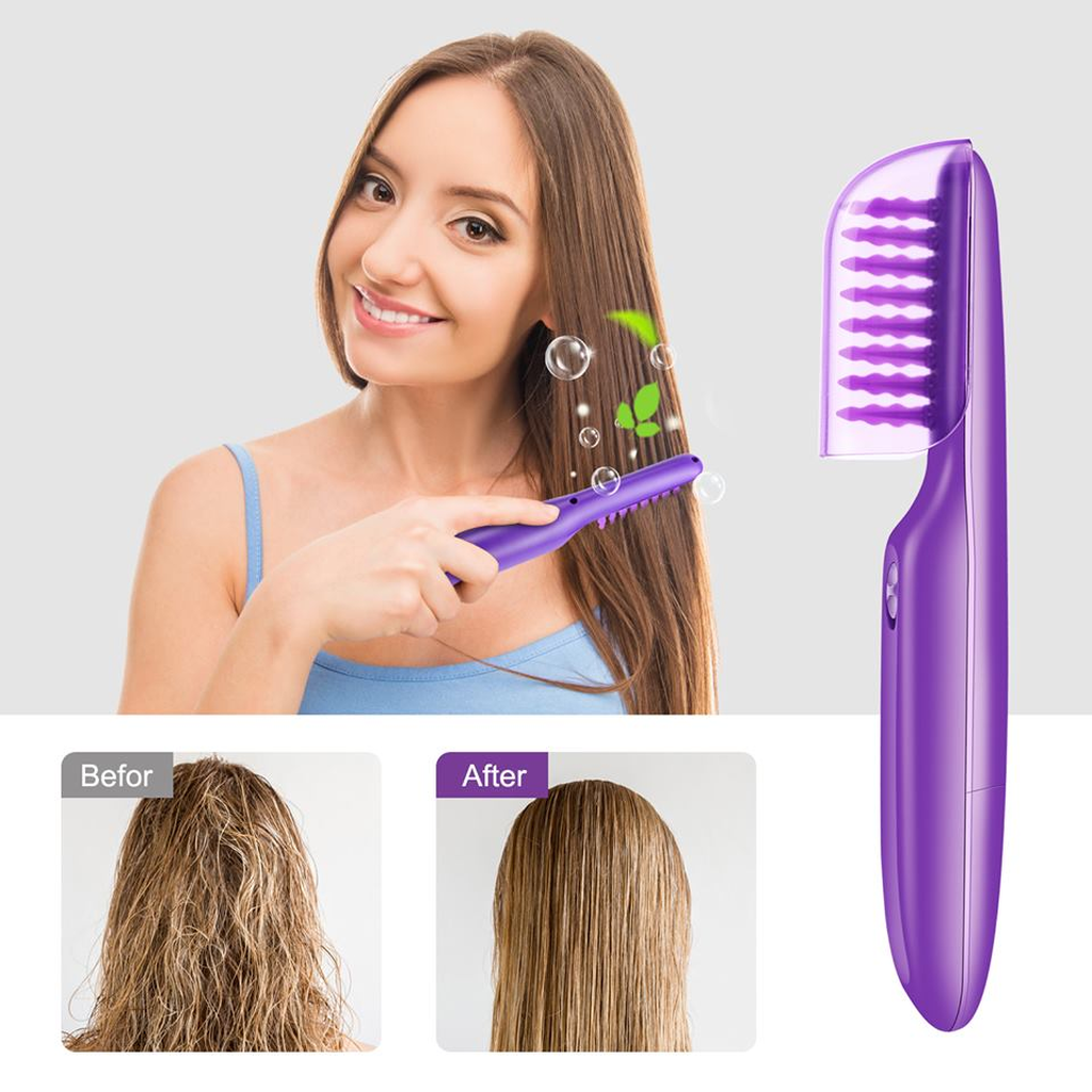 Electric comb for Women works on Wet  or Dry Tame with this Brush