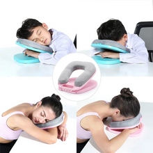 Load image into Gallery viewer, Desk Sleeping Break Nap Pillow - Neck Head Chin Cushion Relaxing Office, Table Sleep Rest Relax