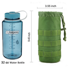 Load image into Gallery viewer, Tactical Drawstring Water Bottle Pouch Molle water kettle Carrier for 32oz 9.4&quot;x3.7&quot;bottle with 1000D Nylon waterproof fabric