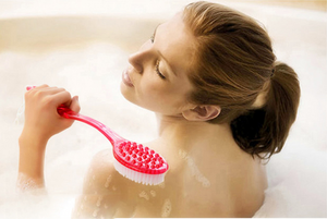 Bath Brush Skin Massage Health Care Shower Reach Feet Back Rubbing Brush With Long Handle Massage Clean Bath Accessories