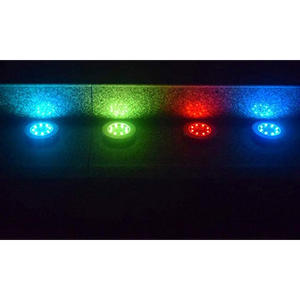 Solar-Powered 8-LED Pathway Disk Lights 4 Pack