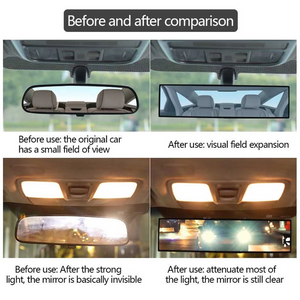 HD Assisting Car Mirror Interior Rearview Universal Rear View Large Vision Anti-glare Wide-angle Surface Auto Accessories