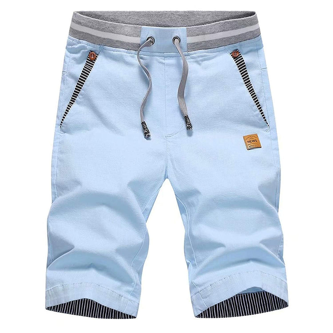 Men''s Shorts Casual Classic Fit Drawstring Summer Beach Shorts With Elastic Waist  Pockets