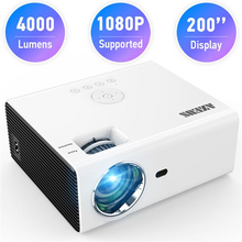 Load image into Gallery viewer, AZEUS RD-822 Video Projector Leisure C3MQ Mini Projector Supported 1920*1080P Portable Projector For Home With 40000 Hrs LED Lamp Life TV Stick