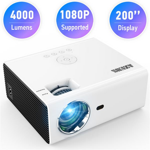 AZEUS RD-822 Video Projector Leisure C3MQ Mini Projector Supported 1920*1080P Portable Projector For Home With 40000 Hrs LED Lamp Life TV Stick