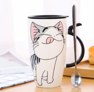 Large 600 ml Cute Ceramic Cat Mug