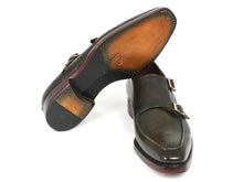 Load image into Gallery viewer, Paul Parkman Men&#39;s Double Monkstrap Goodyear Welted Shoes Green (ID#061-GREEN)