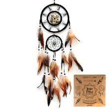 Load image into Gallery viewer, Dream Catcher Mini Amethyst Dream Catchers with Feathers Wall Decoration for Bedrooms Dia 4.7 (NO.014)
