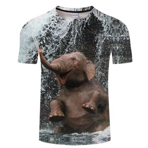 An Elephant Having Fun 3D T-Shirt