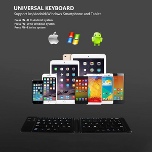 Mini Wireless Bluetooth-compatible Folding Keyboard for IOS/Windows Foldable Wireless Keypad for Android PC Tablet Phone