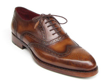 Load image into Gallery viewer, Paul Parkman Men&#39;s Wingtip Oxford Goodyear Welted Tobacco (ID#027-TAB)