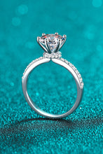 Load image into Gallery viewer, 925 Sterling Silver 2 Carat Moissanite Ring