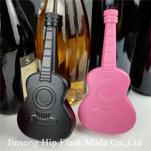 Load image into Gallery viewer, 4oz Stainless steel Guitar hip flask ,black /pink/ Sliver .color can be mixed