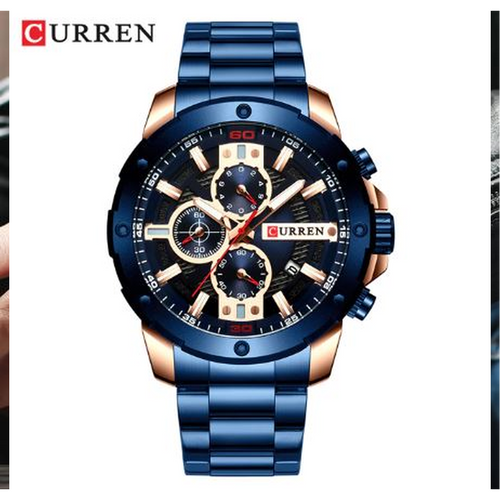 Curren Men's Luxury Stainless Steel Watch