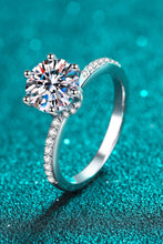 Load image into Gallery viewer, 925 Sterling Silver 2 Carat Moissanite Ring