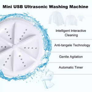 Mini Ultrasonic Washing Machine Portable Turbo USB Powered Removes Dirt Washer Clothing Cleaning Washing Machine For Travel Home
