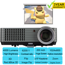 Load image into Gallery viewer, 3D HOME THEATER MULTIMEDIA 4000 Lumens USB HDMI LED HOME PROJECTOR HD 1080P TV Fast Delivery. Free 3D Resources.3 Year Warranty.